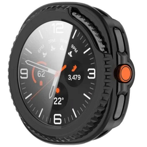 Samsung Galaxy Watch8 Classic/Ultra 2 Matte Black Techsuit Defense360 Pro + Kijelzővédő tok - 2