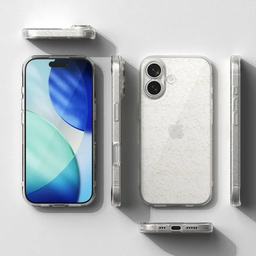 iPhone 17 Ringke Glitter Clear tok - 5