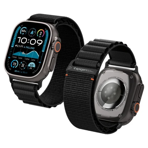 Apple Watch 6 / 7 / 8 / 9 / 10 / 11 / SE / Ultra 1 / 2 (44 / 45 / 46 / 49 mm) Spigen Wbf1 Szíj Fekete - 1