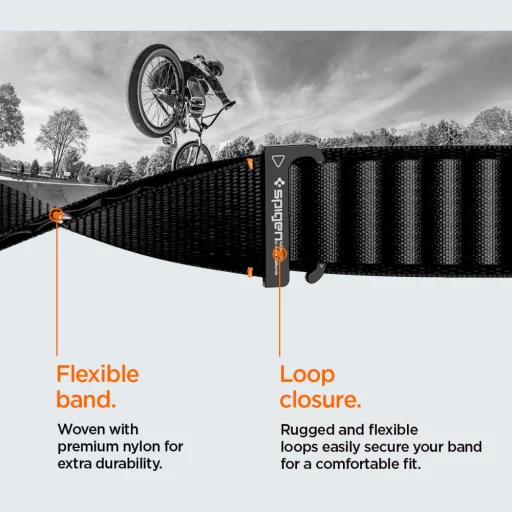 Apple Watch 6 / 7 / 8 / 9 / 10 / 11 / SE / Ultra 1 / 2 (44 / 45 / 46 / 49 mm) Spigen Wbf1 Szíj Fekete - 15