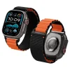 Apple Watch 6 / 7 / 8 / 9 / 10 / 11 / Se / Ultra 1 / 2 (44 / 45 / 46 / 49 mm) Spigen Wbf1 szíj fekete/narancs
