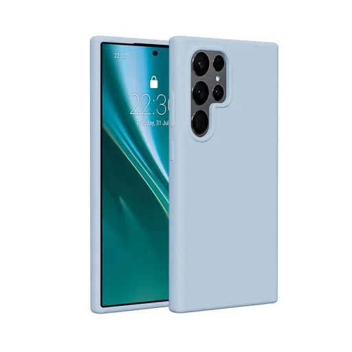 Samsung Galaxy S25 Ultra tok, Etteri szilikon világoskék tok - 1