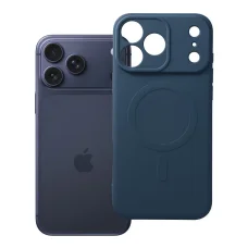 Silikónový MagSafe kryt pre iPhone 17 Pro Max / 18 Pro Max s ochranou fotoaparátu, tmavomodrý