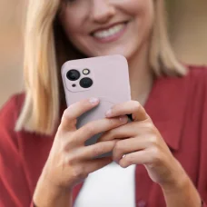 Samsung Galaxy A27 szilikon tok MagSafe kompatibilitással rózsaszín