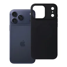 Puzdro Silicone Mag Cover pre iPhone 17 Pro Max / 18 Pro Max, kompatibilné s MagSafe (s veľkým otvorom), čierne