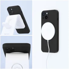 Samsung Galaxy A27 tok, Szilikon Mag Cover kompatibilis MagSafe technológiával fekete tok