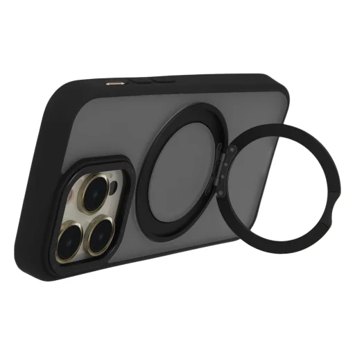 Secure Spinning Mag tok iPhone 15 Pro 6,1" fekete - 3