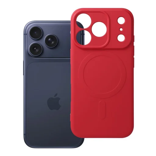 iPhone 17 Pro silikónové magnetické puzdro červené - 10