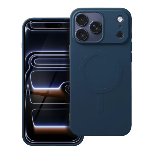 iPhone 17 Pro Max szilikon mágneses tok (nagy nyílással) - kék - 10