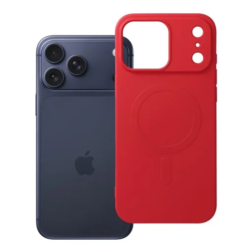 iPhone 17 Pro Max silikónové puzdro MagSafe červené - 10