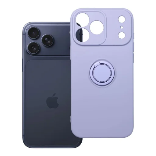 iPhone 17 Pro Max silikónový obal s prsteňom fialový obal - 9