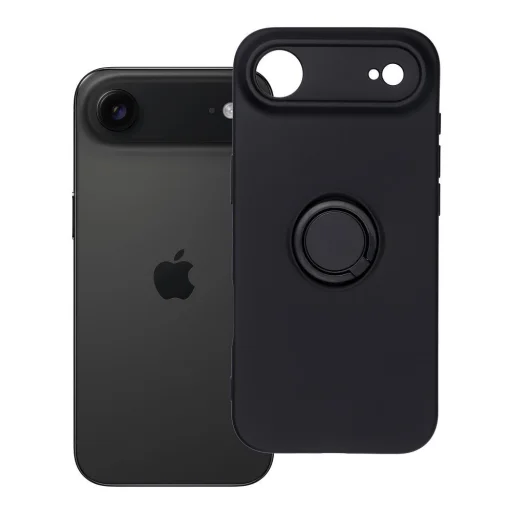 iPhone 17 Air silikónový kryt s prsteňom čierny - 9