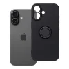 iPhone 17 silikónový kryt s prsteňom, čierny thumbnail