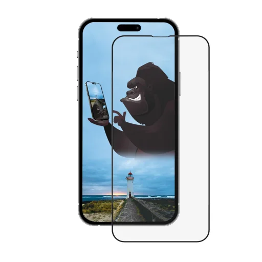 iPhone 15 Pro Max Fekete ANANK 2.5D CG üveg kijelzővédő üvegfólia - 2