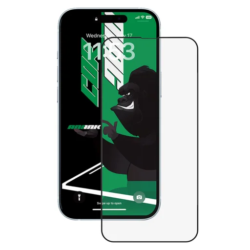 iPhone 15 Pro Max Fekete ANANK 2.5D CG üveg kijelzővédő üvegfólia - 1