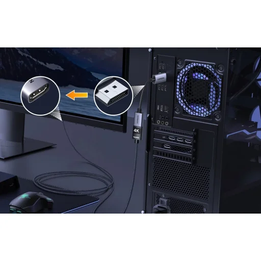 UGREEN DP133 DisplayPort-HDMI kábel, 4K, 20 cm - 6