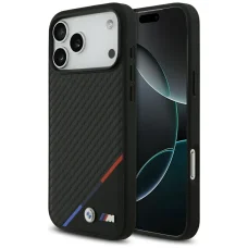 iPhone 17 Pro Max BMW M Carbon Tricolor Line MagSafe fekete tok
