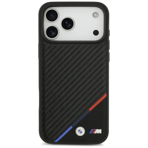 iPhone 17 Pro Max BMW M Carbon Tricolor Line MagSafe fekete tok - 3