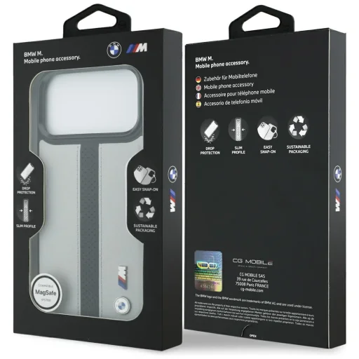 iPhone 17 Pro Max BMW M Perforated Stripe Logo MagSafe szürke tok - 8