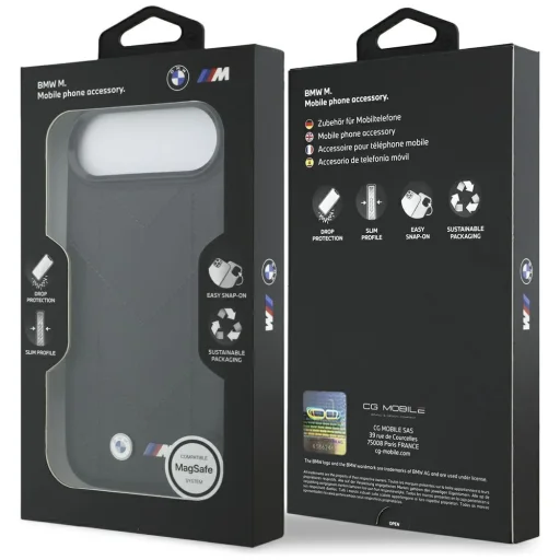 iPhone 17 Air BMW M Steppelt Logós MagSafe fekete tok - 8