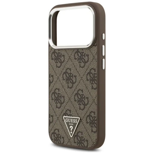 iPhone 17 Pro Guess 4G Triangle Logo MagSafe barna tok - 6