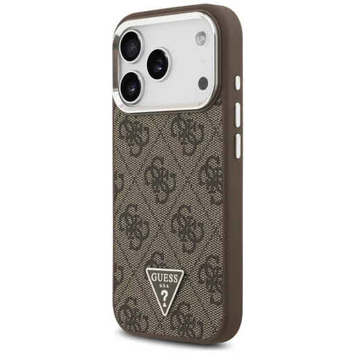 iPhone 17 Pro Guess 4G Triangle Logo MagSafe barna tok - 2