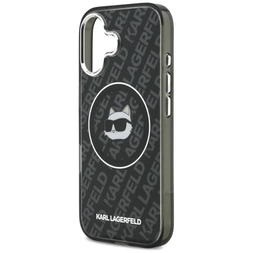 iPhone 17 Karl Lagerfeld IML Choupette Head Logo MagSafe fekete tok - 6