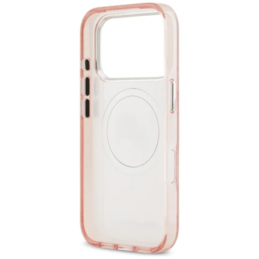 iPhone 17 Pro Karl Lagerfeld IML Glitter Karl & Choupette Fejek Logó MagSafe tok Rózsaszín tok, - 7