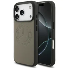 iPhone 17 Pro Mercedes Bőr Vintage Logó MagSafe taupe tok