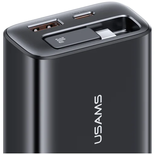 USAMS Xiang Sorozat CC296 30W 1xUSB-C 1xUSB-A + USB-C kábel fehér - 3