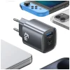 USAMS CC290 T66 45W GaN 1xUSB-A 1xUSB-C töltő, ezüst thumbnail