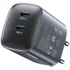 USAMS CC305 T66 45W GaN 2xUSB-C fali töltő matt thumbnail