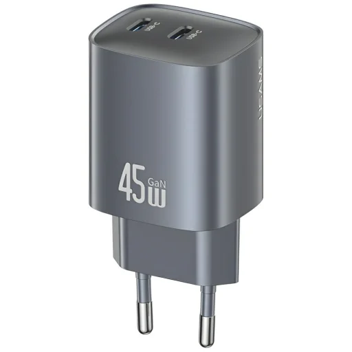 USAMS CC305 T66 45W GaN 2xUSB-C fali töltő matt - 1