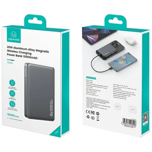Powerbank USAMS CY Series CD242 10000mAh 20W Mágneses Vezeték nélküli matt - 6