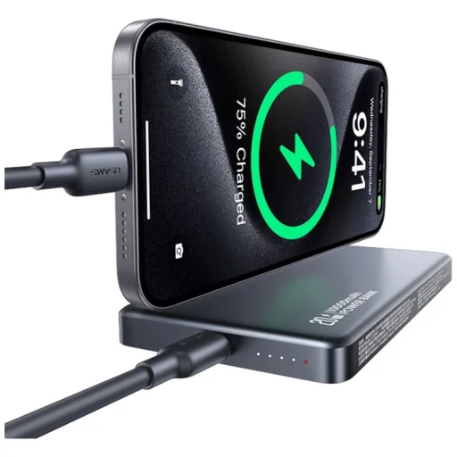 Powerbank USAMS CY Series CD242 10000mAh 20W Mágneses Vezeték nélküli titánium - 5