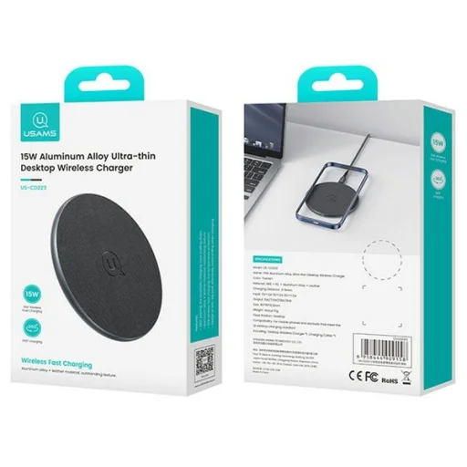 Fekete USAMS Induktív Töltő US-CD223 15W - 6