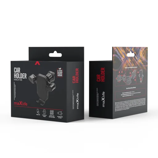 Maxlife szellőzőre erősíthető autós telefontartó MXCH-05 fekete - 7