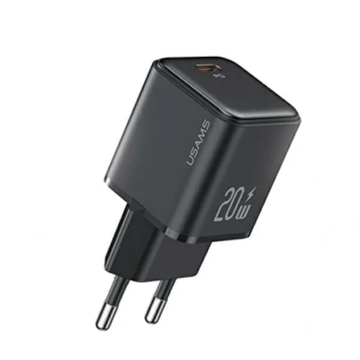 USAMS fali töltő 1xUSB-C PD 20W (csak fej) PD3.0 Gyors Töltés fekete X-ron Sorozat CC183TC01 - 1