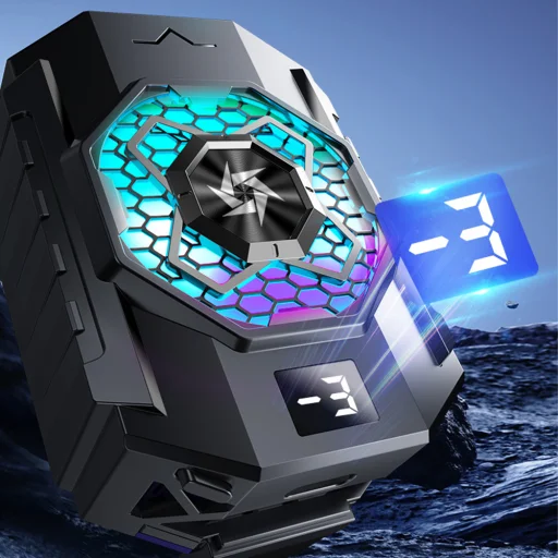 Telefonhűtő Techsuit (SL31) - digitális kijelzővel, fokozatválasztó gombbal, világítással, gyors hűtéssel - Fekete. - 3