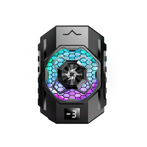 Telefonhűtő Techsuit (SL31) - digitális kijelzővel, fokozatválasztó gombbal, világítással, gyors hűtéssel - Fekete. - 1