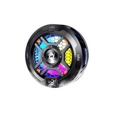 Phone Cooler Techsuit - Mágneses, Hőmérséklet Kijelző, RGB Fények, Gyors Hűtés, Univerzális - Fekete (SL18)