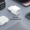 USB-C PD30W 3A hálózati töltőfej, fehér - USAMS X-Ron Series CC186TC02 thumbnail