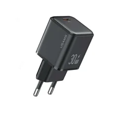 USAMS fali töltő 1xUSB-C PD 30W 3A (csak fej) PD3.0 Gyors Töltés fekete X-ron Sorozat CC186TC01