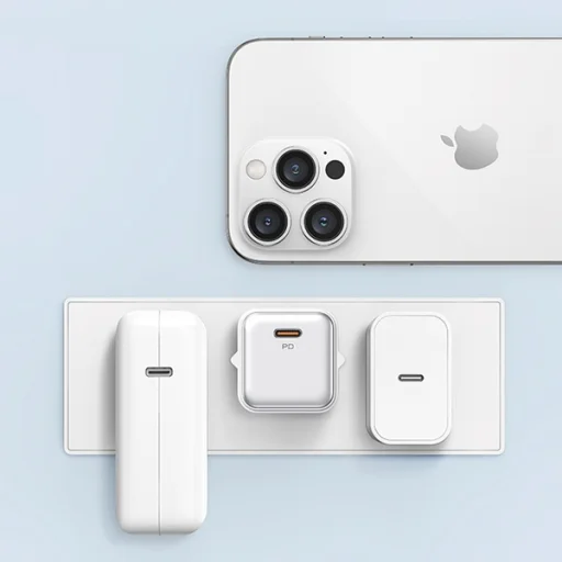 USB-C PD30W 3A hálózati töltőfej, fehér - USAMS X-Ron Series CC186TC02 - 3