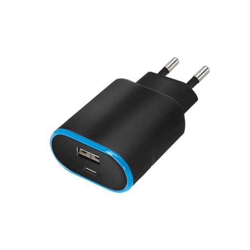 Forever TC-03 hálózati töltő 1x USB 1x USB-C 3,1A fekete - 4