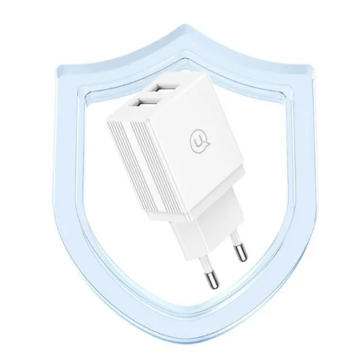 USAMS Töltő 2xUSB 18W + Lightning/USB-A kábel Gyors Töltés fehér sorozat HC HCXLTZ01 - 6
