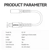 BWOO audio adapter cable BZ48 aux 3,5 mm to lightning black thumbnail