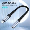 BWOO audio adapter cable BZ48 aux 3,5 mm to lightning black thumbnail