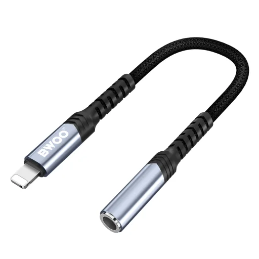 BWOO audio adapter cable BZ48 aux 3,5 mm to lightning black - 2