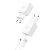 USAMS Töltő 2xUSB-A + Micro/USB-A Gyors töltő kábel fehér sorozat HC HCXLTZ02 thumbnail